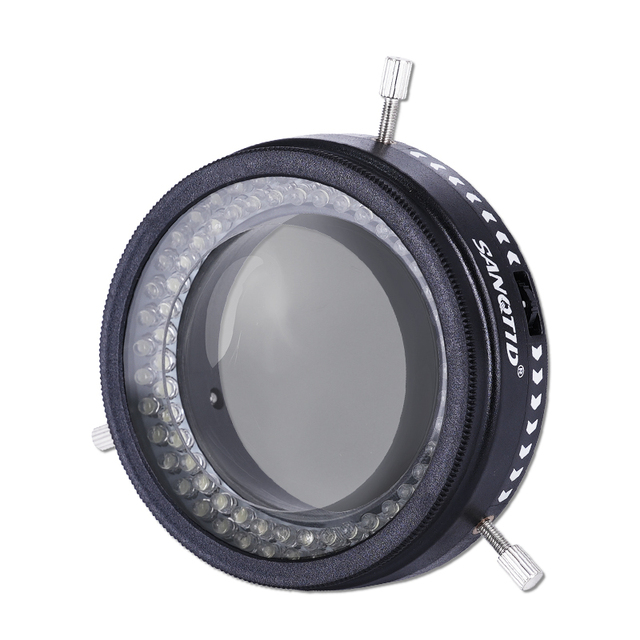 SANQTID 55mm Polarized Ring Light Source LED Microscope Lamp Led Ring Light for Microscope