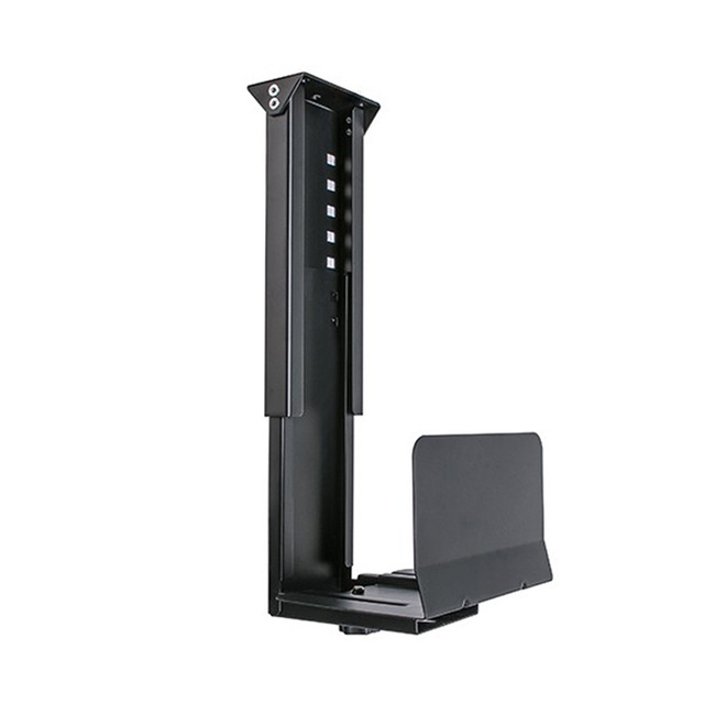 Adjustable Wall PC Mount CPU Holder 360 Swivel Heavy Duty Computer Tower Under Desk Mount Computer Accessories