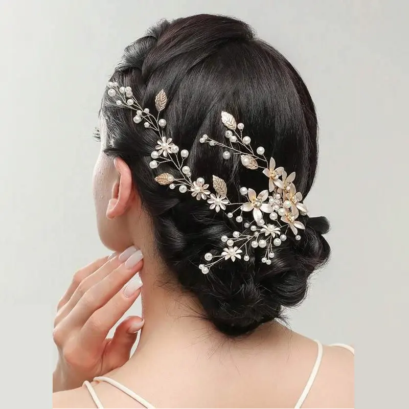 Accessori per capelli da sposa gioielli copricapo fatti a mano fiore pettini per capelli da sposa