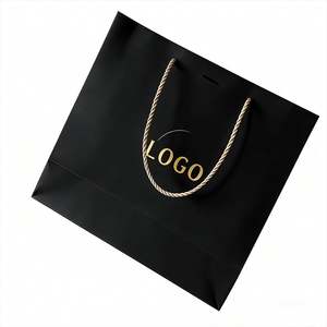 Sac en papier cadeau personnalisé avec impression dorée et cordon |   Emballages de beauté colorés, sacs écologiques recyclables - Product Image 1