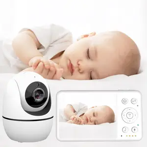 Factory Customization 3.2 Inch VOX Mode Sound Detection Built-in Lullabies 2 Way Audio PTZ Wireless Baby Monitor Camera