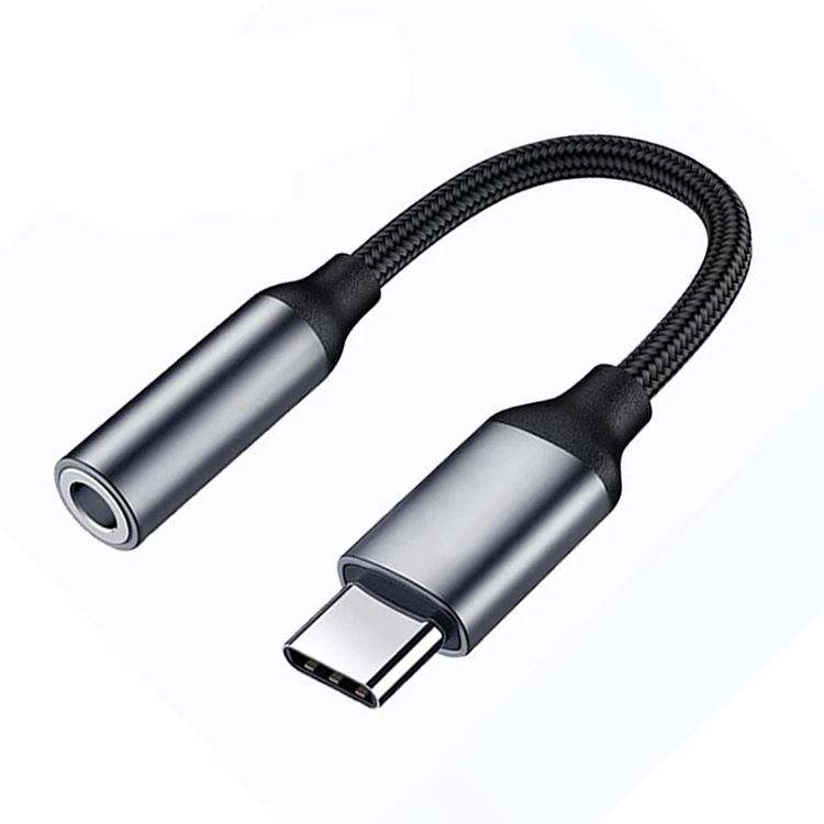 Nylon Braided Type C Audio Audio Adapter