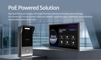 Système d'interphone vidéo IP PoE certifié CE avec moniteur tactile intérieur Linux 7 pouces couleur noire