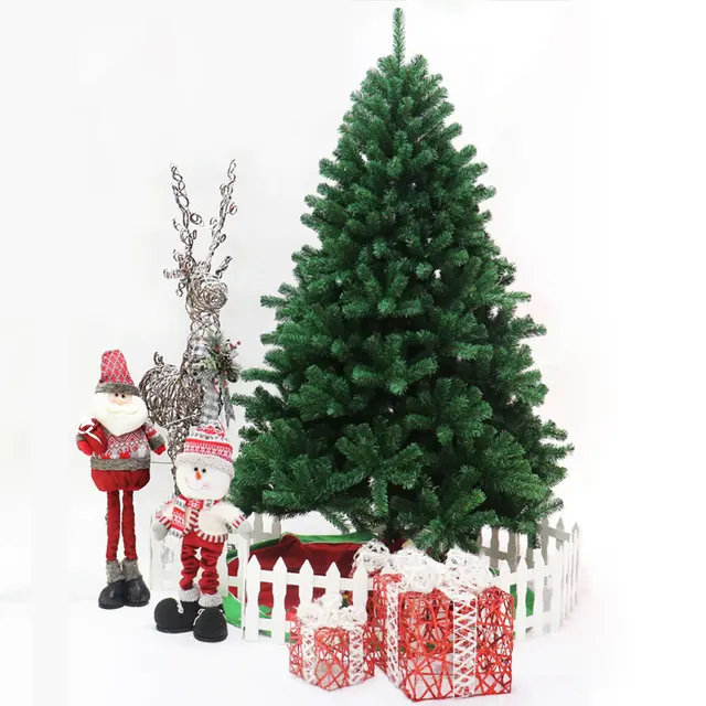 Albero di natale in PVC artificiale alto 120cm con supporto in metallo pieghevole Home Office Shopping Mall Party decorazione natalizia