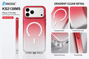 Funda Magnética Translúcida Mate con Degradado de Lujo para iPhone 18 17Pro Max con Botones AI, Resistente a Impactos - Product Image 6