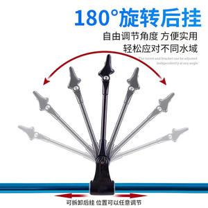 Soporte para caña de pescar Smurf Stand, aleación de aluminio, rotación multidireccional de doble propósito para uso en barcos y plataformas - Product Image 3