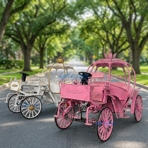 <b>White</b> <b>Pumpkin</b> Carriage Princess Carriage Electric <b>Pumpkin</b> Carriage Wedding Carriage Electric Wedding Cart High Quality - Product Image 1