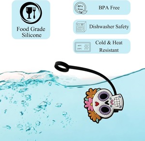 Adorno de paja para Stanley Cup Cubierta de paja mexicana Compatible con Stanley/Yeti 10mm Puntas protectoras de paja a prueba de polvo - Product Image 2