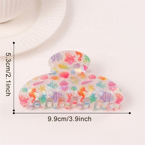 Wow sheila Cá nhân hoá tùy chỉnh Hawaii Claw Clip thiết kế móng vuốt tóc hỗ trợ thấp moq PVC Claw Clips cho tóc phụ kiện - Product Image 6