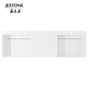 Lavabo in Superficie Solida Acrilica Funzionalista Jestone con Fondo Inclinato - Flusso d'Acqua Ottimizzato Riduce la Manutenzione Capacità 12L Montaggio a Parete - Product Image 3