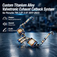 Sistema de Escape Catback Valvetronic de Aleación de Titanio para Porsche 718 2.0T 2.5T 2017-2023, Silenciador de Alto Rendimiento, Ajuste Perfecto 1:1