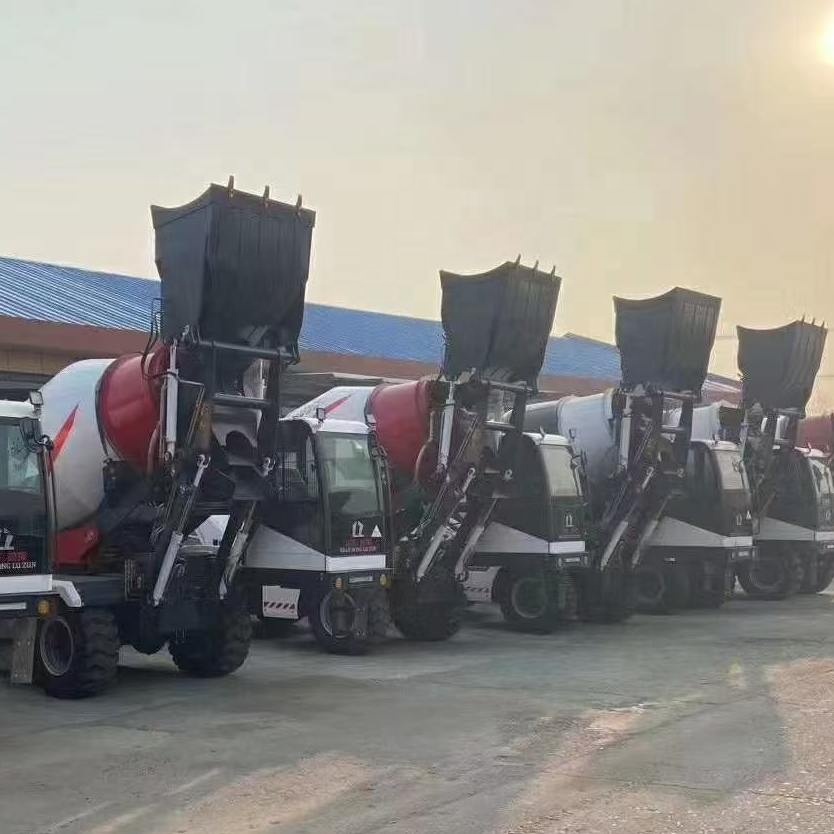 concrete mixer self loading
