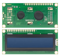 Layar LCD Karakter GJD 16x2 1602A Biru/kuning-hijau dengan Lampu Latar 5V Antarmuka I2C Pemasangan PCB