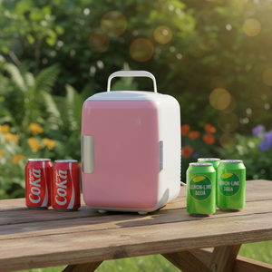 <span class=keywords><strong>Mini</strong></span>-réfrigérateur double usage 4L, électrique, portable, <span class=keywords><strong>pour</strong></span> la maison et la voiture, avec fonction de refroidissement et de chauffage <span class=keywords><strong>pour</strong></span> les cosmétiques - Product Image 6