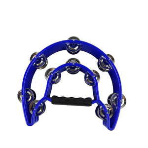 Venta caliente Instrumentos de percusión de metal educativos <span class=keywords><strong>Tambor</strong></span> de pandereta para juguete infantil Pandereta de color rojo - Product Image 5