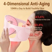 Masque facial LED sans fil à lumière infrarouge personnalisé en silicone pour la thérapie par la lumière rouge, beauté du visage