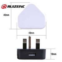 5V1a Standard Ukca Adaptateur à trois prises Version britannique de Hong Kong Phablet Micro V8 Chargeur USB