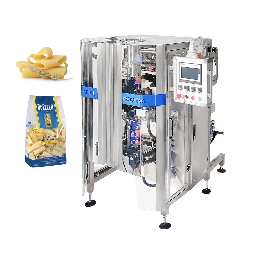 Sepenuhnya Otomatis Pasta Kemasan Mesin dengan Multi Kepala Timbangan Serbaguna Mengisi & Mesin Pasta