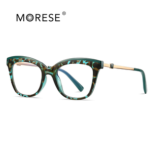 Montures de lunettes <span class=keywords><strong>papillon</strong></span> MORESE pour femmes, bleues, anti-lumière, style TR90 2065 - Product Image 5