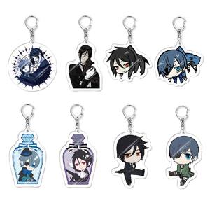34 styles de figurines <span class=keywords><strong>Kuroshitsuji</strong></span>, porte-clés en acrylique imprimé UV, personnage d'anime, porte-clés en plastique, décoration, cadeau - Product Image 1