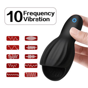 Waterdichte IPX6 USB-oplaadbare mannelijke vibrator met tien frequenties vibratie en sterke omhulling voor masturbatie, verlengt de uithoudingsvermogen - Product Image 2