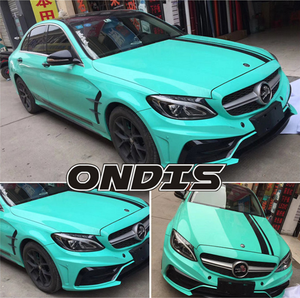 Emballage de voiture en vinyle vert armée brillant série PET sans bulles d'air facile à installer enveloppe de vinyle enveloppe de voiture en vinyle auto-adhésif - Product Image 2