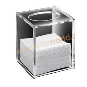 Boîte à mouchoirs boîte à mouchoirs en acrylique carrée noire personnalisée de qualité supérieure pour hôtel boîte à mouchoirs en acrylique promotionnelle/porte-serviettes - Product Image 1