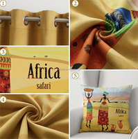 Rideaux occultants en polyester 100% imprimés en 3D personnalisés, art africain de femme noire, 2 panneaux, occultation de la lumière, rideaux thermiques, taille personnalisée, OEM/ODM