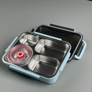 Colorful Insulated Plastic SUS304 Stainless Steel Lunch Box with 5 Compartments, Leak-Proof & Thermal Food Container - Product Image 3