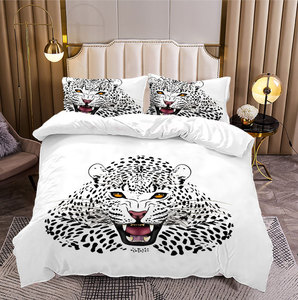 Phổ Biến Thoải Mái Phong Cách Kỹ Thuật Số In Ấn Động Vật Bộ Đồ Giường Đặt Cao Cấp Chống-Tĩnh Polyester 2-Mảnh Duvet Bìa Với Gối - Product Image 2