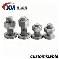 Baut Penghubung Guardrail Kustom Pabrik Grosir Langsung, Galvanis Celup Panas (HDG), 5/8", M16, Baut Penghubung Guardrail