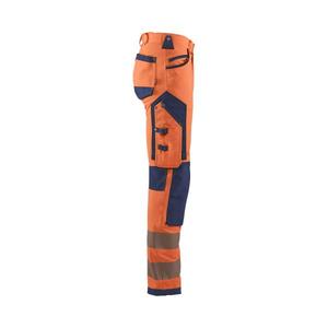 BLAKLADER - 119716425389C46 Pantalon haute visibilité extensible dans les 4 sens sans poches à clous Orange/Bleu marine HI-VIS WORKWEAR - Product Image 4
