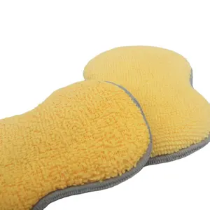 Microfiber Keuken Products13.34 * 8.9*1.7Cm Dubbelzijdig Ovale Multifunctionele Spons Voor Keuken In China