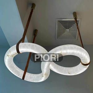 Cao cấp Tây Ban Nha Alabaster vòng mặt dây đèn biệt thự phòng khách phòng ăn moden lớn sang trọng vô cực Alabaster đèn chùm - Product Image 2