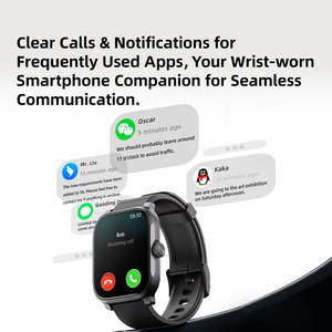 OEM/ODM Unisex <strong>Smart</strong> <strong>Watch</strong> AI Voice Assistant Answer Calls Sleep Tracker Square TFT Display Silica Gel Band IP68 Waterproof - Product Image 5