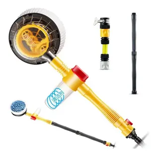 New Automatic Dropshipping Rotary Car Wash Brush, Portable Long Handle Telescopic Cleaning Brush