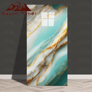 Wayon 3D PET in vinile <span class=keywords><strong>marmo</strong></span> carta da parati autoadesiva alta lucentezza Peel Stick mattonelle per la parete del bagno della cucina pannelli - Product Image 5