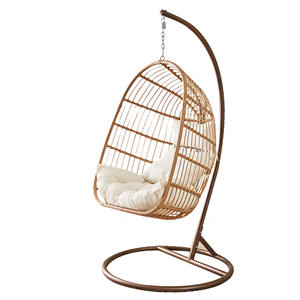 Silla Colgante de Mimbre Estilo Europeo, Tipo <span class=keywords><strong>Nido</strong></span> de Pájaro, para Interiores y Exteriores, Balcón, Columpio de Mimbre para el Hogar - Product Image 4