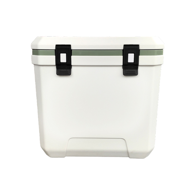 38QT Cooler Box With Retractable Handle and Moving Wheels Thermal Cooling Box Fishing Cool Box