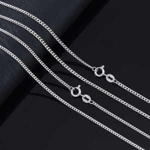 Venta hecha a mano nueva venta al por mayor 925 collar de cadena Figaro de plata esterlina para mujeres y hombres Cadena de corte de diamante collar Figaro - Product Image 5