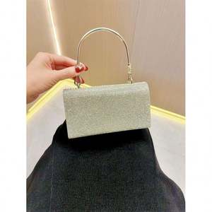 水钻钱包闪亮包银色钻石钱包女式升级晚宴舞会水钻手提包流浪汉包 - Product Image 2