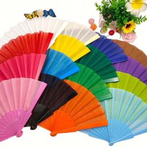 Éventails pliables personnalisés en papier/tissu/bambou avec logo imprimé – Impression de logo premium pour Halloween, style amour - Product Image 2