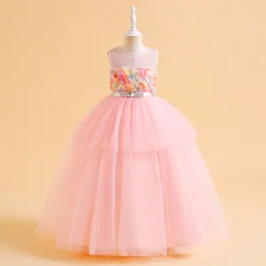 Neuankömmling Neueste Mode Kleid Design Kinder Lange Party Wear Mädchen Kleid Ballkleider Für Kinder Kleider