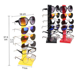 Bán buôn máy tính để bàn thép không gỉ kim loại que Acrylic Kính mắt hiển thị đứng giữ đồ trang sức truy cập Giá kính mát hiển thị giá - Product Image 1