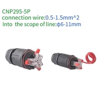 Connecteur de câble étanche CNP293X 3-5 broches IP68, type droit, nouveau, étanchéité électrique, montage sur panneau pour éclairage extérieur