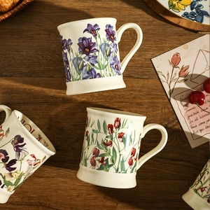 <span class=keywords><strong>Tasse</strong></span> en porcelaine <span class=keywords><strong>vintage</strong></span> à fleurs peintes à la main, tasses à café en céramique rétro à motif floral français avec poignée pour le petit-déjeuner, le lait ou les boissons - Product Image 5