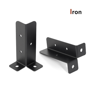 Nhiệm Vụ Nặng Nề Màu Đen Kim Loại Góc Bài Chân Đế Cho Ngoài Trời Bằng Gỗ Pergola Hàng Rào Hỗ Trợ Sàn Neo Sắt Góc Tăng Cường Khung - Product Image 3