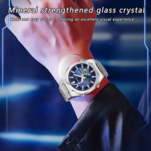 Reloj Electrónico SANDA 3376 para Hombre, Reloj de Pulsera Multifuncional Casual y de Negocios con Cronógrafo y Múltiples Alarmas - Product Image 5