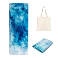 Tapis de yoga personnalisé CZFIT, forme ovale incurvée, capsule, écologique, en daim, pour la gym et le fitness, imprimé, en caoutchouc naturel PU
