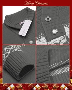 Suéter Navideño Feo de Punto, Suéteres Navideños Casuales con Copos de Nieve, Prenda de Punto - Product Image 5